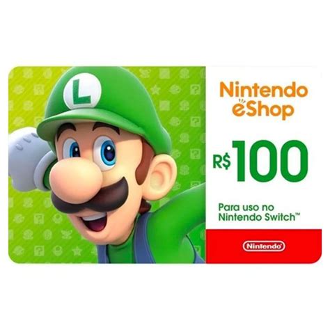 Nintendo Gift Card Digital 100 Reais WOW Games