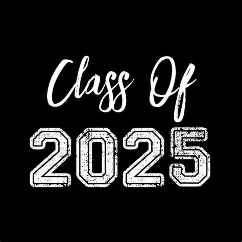 Klasse Von 2025 Textvektor T Shirt Design Premium Vektor