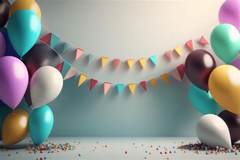 Happy Birthday Background With Balloons Illustration 22778391 Stock