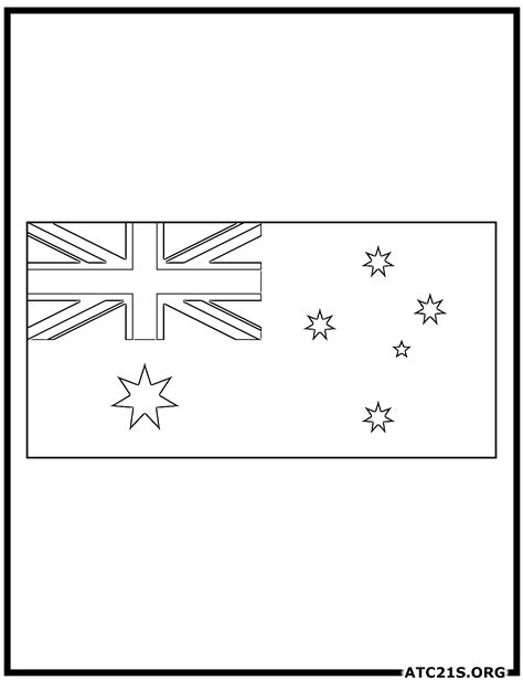 Australia Flag Coloring Page | ATC21S