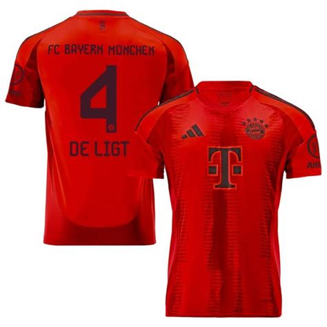 Maillot Bayern Munich Domicile 2024 2025 De Ligt Foot Soccer Pro