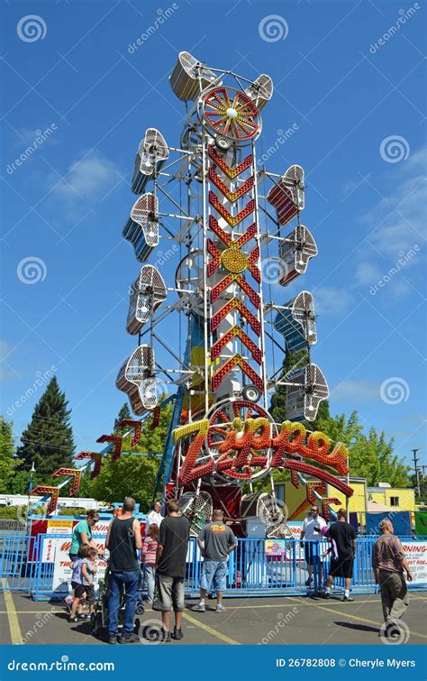 Fair Zipper ride editorial stock photo. Image of high - 26782808