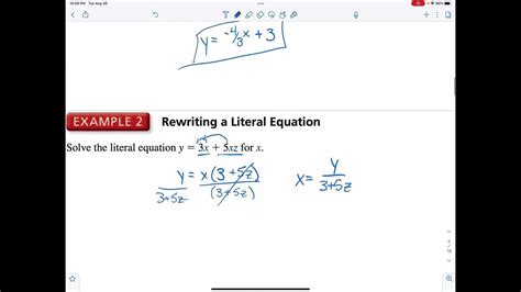 Unit15 Rewriting Equations And Formulas Youtube