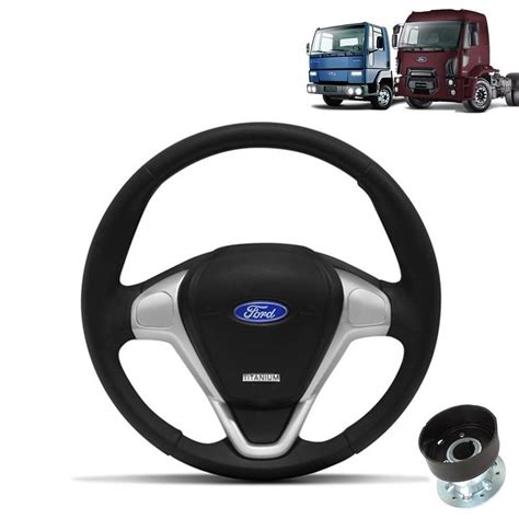 Volante esportivo para caminhão Ford Cargo c cubo mod Ford Titanium