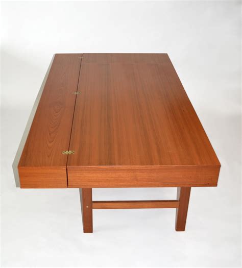 Danish Modern Flip Top Partners Desk By Peter Løvig Nielsen Mid Century