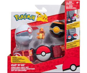 Jazwares Pokémon Clip n Go Pokéball Gürtelset Glumanda Pokéball