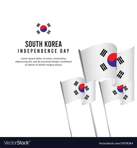 South korea independence day celebration creative Vector Image