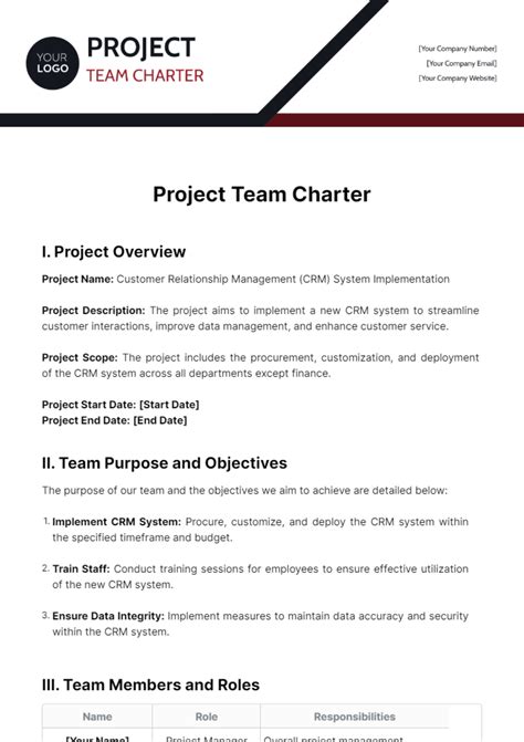 Free Team Charter Templates to Edit Online & Print