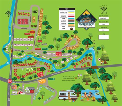 Campground Map Twin Bridge Campground Chambersburg Pa Overnight