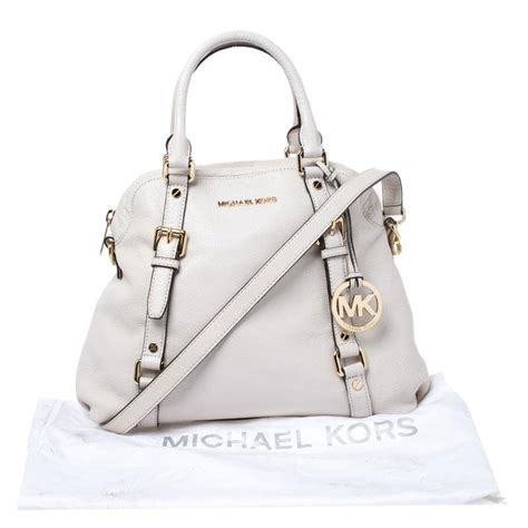 Michael Michael Kors Cream Leather Bedford Satchel For Sale At 1stdibs