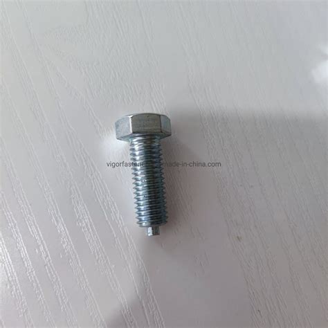 New Product Carbon Steel Blue White Zinc Plated Hex Bolt With Hollow