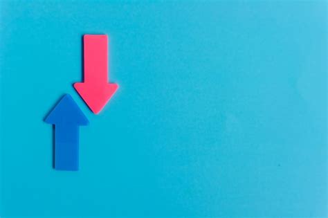 Premium Photo Top View Of Pink And Blue Sticky Notes In Shape Of