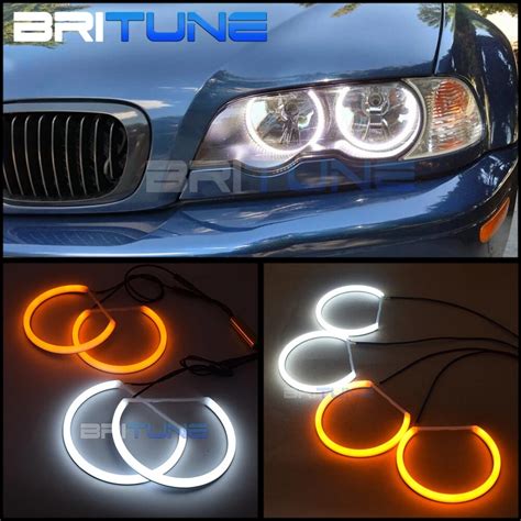 Led Angel Eyes Retrofit For Bmw E46 Coupesedanwagon Non Projector Halogen Headlight Car Lights