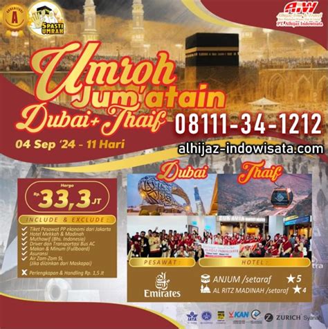 UMROH DUBAI THAIF SEPTEMBER 2024 PT Alhijaz Indowisata Travel Haji