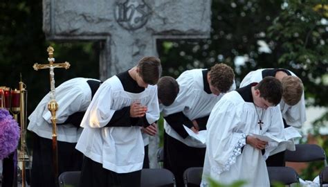 Bowing At The Names Of Jesus And Mary Roman Catholic Man