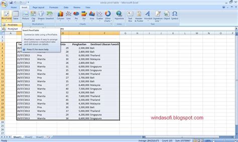 Cara Membuat Pivot Table Pada Excel Hongkoong