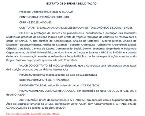 Concurso Advogado Bndes Confira Os Detalhes Do Contrato A Banca