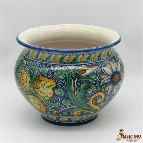 Portapiante Margheritone 33cm Ceramiche Artistiche Di Martino