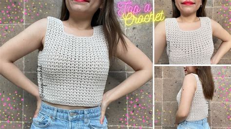 Top A Crochet Con Punto V Tutorial Diestra Youtube