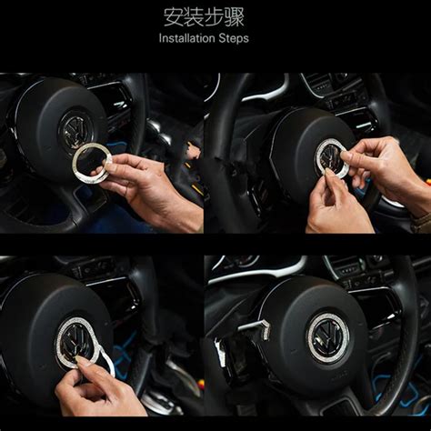 1pc Luxury Crystal car steering wheel bling decoration for volkswagen beetle interior ...