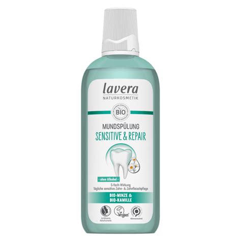 Mundspülung Sensitiv Repair von Lavera bei greenist de