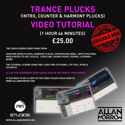 Allan Morrow Am Studios Trance Pluck Video Tutorial Sample