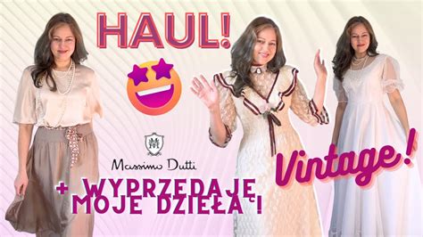 Haul lumpeksowy i mierzymy markowe perełki Piękne suknie vintage i