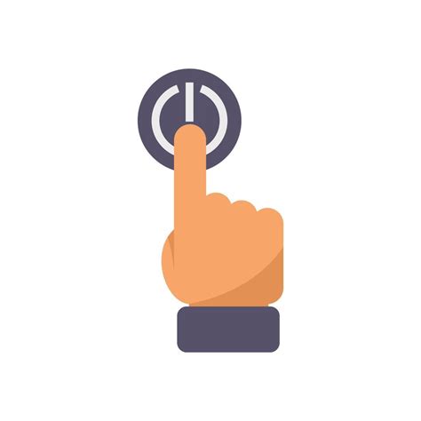 Turn off button icon flat vector. Business mobile 17328178 Vector Art ...