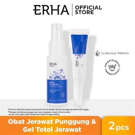 Jual ERHA Bundle Acneact Acne Back Spray Acne Spot Gel 10g Obat