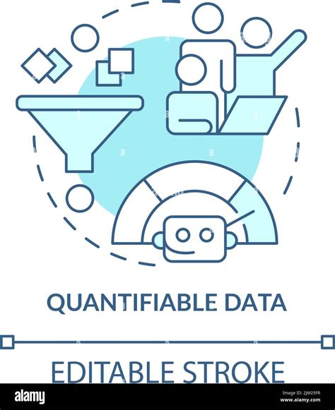 Quantifiable Data Turquoise Concept Icon Stock Vector Image And Art Alamy