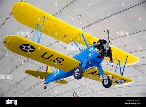 Boeing Stearman Pt 17 Kaydet Biplane American Army Stock Photo