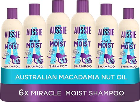 Aussie Miracle Moist Shampoo 300 Ml Pack Of 6 Cruelty Free Amazon