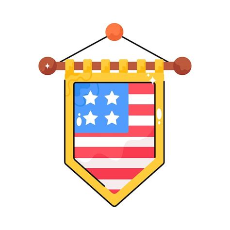 Amerika Flagge Doodle Vektor Umriss Symbol EPS 10 Datei Premium Vektor