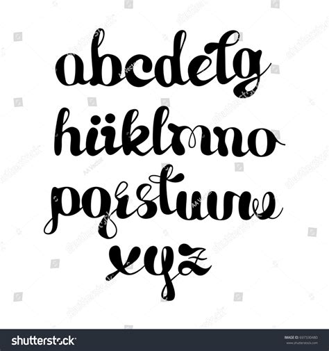 vector alphabet exclusive custom letters lettering stock vector