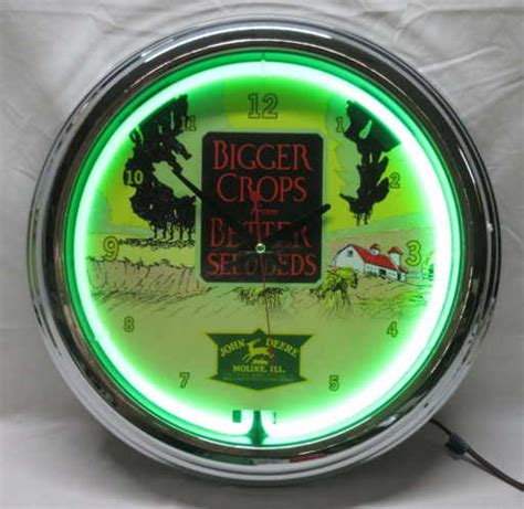 Neon Clock John Deere Nib