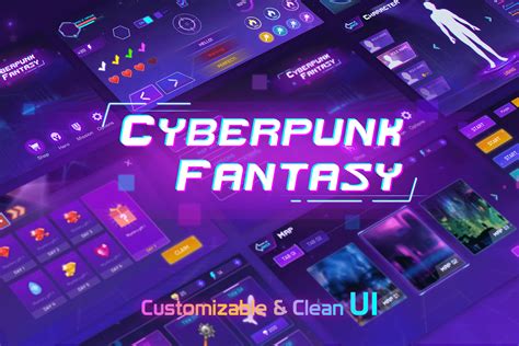 Fantasy Cyberpunk Ui Pack 2d Gui Unity Asset Store