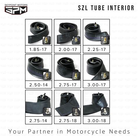 SZL MOTORCYCLE INTERIOR TUBE ALL SIZES IN VARIATION MADE IN THAILAND