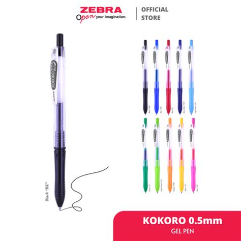 Promo Zebra Gel Pen Pulpen Kokoro Mm Hitam Jakarta Pusat