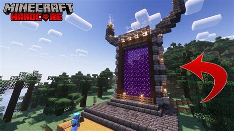 Je CONSTRUIS Un PORTAIL Du NETHER GEANT En HARDCORE Minecraft 1 19