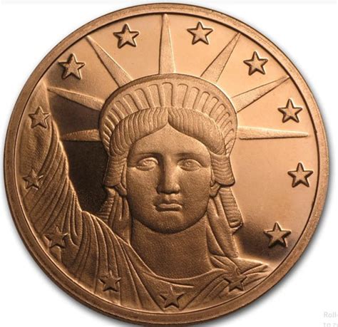 1 Oz Copper Round Collectible Coin Liberty Head 999 Copper Etsy