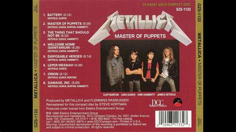 Metallica Master Of Puppets Remastered 2017 Full Album Hd Youtube