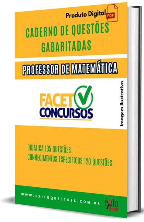 Caderno De QuestÕes Gabaritadas Professor De MatemÁtica Facet Êxito