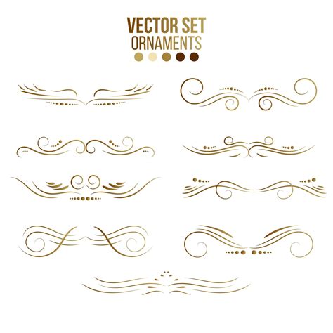 Gold lines and ornaments collection 1434153 Vector Art at Vecteezy