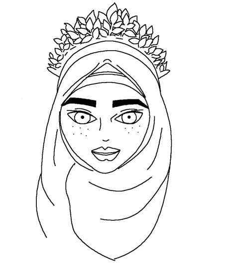 Colouring In Islamic Princess Colouring Pages Drawings Color