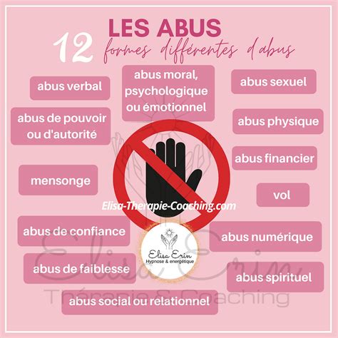 Les abus les différentes formes verbal sexuel émotionnel etc