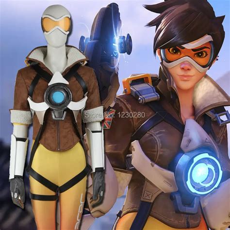 Game Hero Tracer Cosplay Costume Yellow Spandex Bodysuit Adult Women