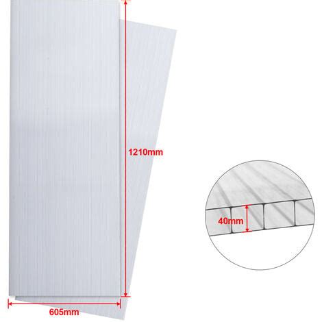 EINFEBEN 14 Plaque de polycarbonate creux 4 mm Plaques alvéolaires en