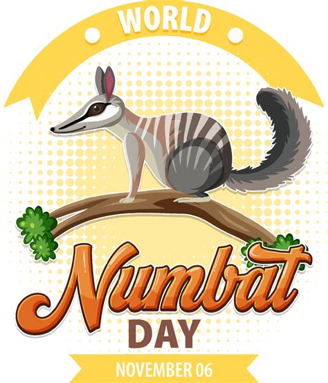 World Numbat Day Logo Design 13321316 Vector Art At Vecteezy