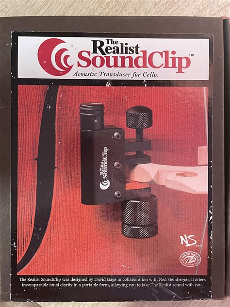 The Realist Soundclip Transducer Pickup For Cello Reverb