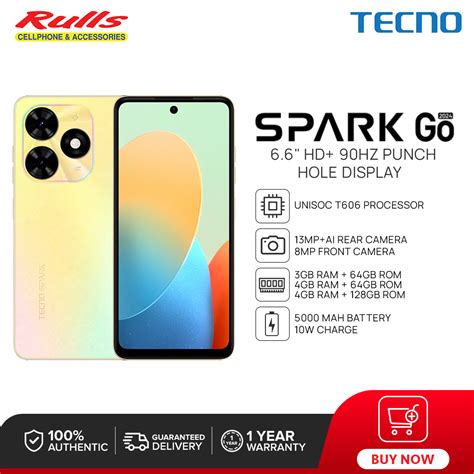 Tecno Spark Go 2024 Smartphone 3gb64gb4gb64gb4gb128gb Unisoc